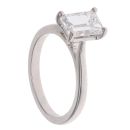 Platinum 1.52ct Emerald Cut Lab Grown Diamond Solitaire Ring