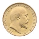 1908 Edward VII Large Head UK Half Sovereign Coin