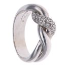 18ct White Gold 0.25ct Brilliant Cut Diamond Crossover Ring