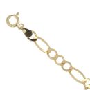 9ct Yellow Gold Figaro Bracelet 7"