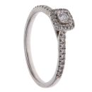 9ct White Gold 0.25ct Brilliant Cut Diamond Cluster Ring