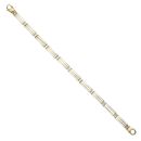 9ct Yellow Gold Bar Links Fancy Bracelet 8"
