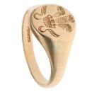 9ct Yellow Gold Welsh Feathers Signet Ring