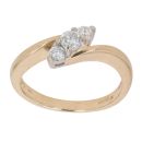 18ct Yellow Gold 0.30ct Brilliant Cut Diamond Trilogy Ring