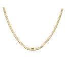 14ct Yellow Gold Monaco Curb Classic Plain Lock Chain 20"