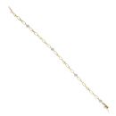 9ct Yellow Gold 0.02ct Diamond and Peridot Bracelet 7"
