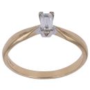18ct Yellow Gold 0.30ct Millenium Cut Diamond Solitaire Ring