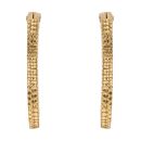 22ct Yellow Gold Square Dot Hoop Earrings