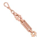 9ct Rose Gold Stars and Bars Bracelet 7.5"