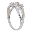 9ct White Gold Cubic Zirconia Three Stone Ring