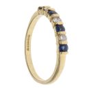 18ct Yellow Gold 0.20ct Brilliant Cut Diamond and Sapphire Ring
