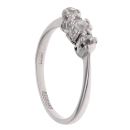 18ct White Gold 0.30ct Brilliant Cut Diamond Trilogy Ring