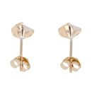 9ct Yellow Gold Cubic Zirconia Heart Stud Earrings