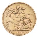 1880 Victoria Young Head Australia Full Sovereign Coin