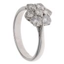 18ct White Gold 1.00ct Brilliant Cut Diamond Cluster Ring