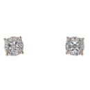 9ct Yellow Gold 0.26ct Diamond Stud Earrings by Anya Belle