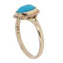 9ct Yellow Gold Turquoise Single Stone Ring