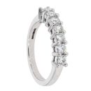 18ct White Gold Certificated Diamond Half Eternity Ring