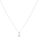 9ct Yellow Gold 0.50ct Brilliant Cut Diamond Solitaire Pendant and Chain 18"