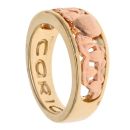 9ct Yellow And Rose Gold Cariad Heart Clogau Ring