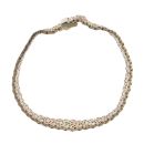 9ct Yellow, White And Rose Gold Fancy Bracelet 7"