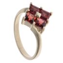 9ct Yellow Gold Garnet Cluster Ring