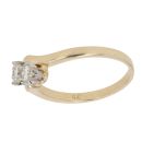 18ct Yellow Gold 0.75ct Brilliant Cut Diamond Trilogy Ring