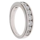 18ct White Gold 1.00ct Brilliant Cut Diamond Half Eternity Ring