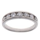 18ct White Gold 0.65ct Brilliant Cut Diamond Half Eternity Ring