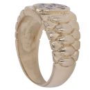 9ct Yellow Gold Cubic Zirconia Cluster Signet Ring