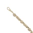 9ct Yellow Gold Stars and Bars Bracelet 7"
