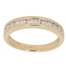 18ct Yellow Gold 0.33ct Brilliant Cut Diamond Half Eternity Ring