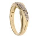 18ct Yellow Gold 0.10ct Brilliant Cut Diamond Crossover Ring