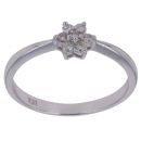 18ct White Gold 0.15ct Brilliant Cut Diamond Cluster Ring