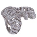 18ct White Gold 4.32ct Brilliant Cut Diamond Panther Ring