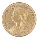 1901 Victoria Old Head UK Half Sovereign Coin