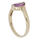 9ct Yellow Gold Created Amethyst Single Stone Ring