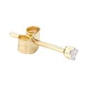 9ct Yellow Gold Round Diamond Solitaire Stud Earrings