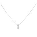 9ct White Gold 0.50ct Diamond Pendant And Curb Chain