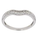 9ct White Gold 0.15ct Diamond Wishbone Ring