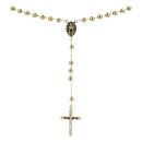 14ct Yellow And White Gold Rosary Beads With Crucifix 26"