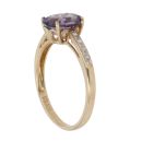 9ct Yellow Gold 0.05ct Diamond and Iolite Single Stone Ring