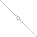 9ct White Gold 0.05ct Diamond and Aquamarine Pendant and Chain 18"