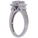 Vera Wang 18ct White Gold 0.80ct Princess, Baguette And Brilliant Cut Diamond And Sapphire Cluster Ring