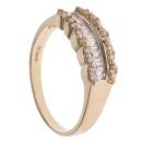 18ct Yellow Gold 0.40ct Brilliant and Baguette Cut Diamond Fancy Ring