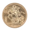 1910 Edward VII Large Head UK Full Sovereign Coin