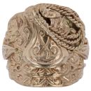 9ct Yellow Gold Patterned Saddle Ring