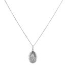 9ct White Gold St George Pendant and Chain 18"