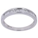 18ct White Gold 0.40ct Baguette Cut Diamond Half Eternity Ring