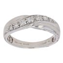 9ct White Gold 0.25ct Brilliant Cut Diamond Crossover Ring
